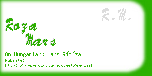 roza mars business card